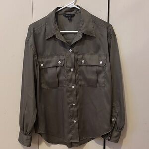 Banana Republic Olive Green Blouse